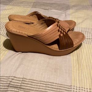 COPY - Wedge sandal  cream & brown